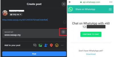 Cara Buat Link Whatsapp (Untuk Instagram & Facebook)