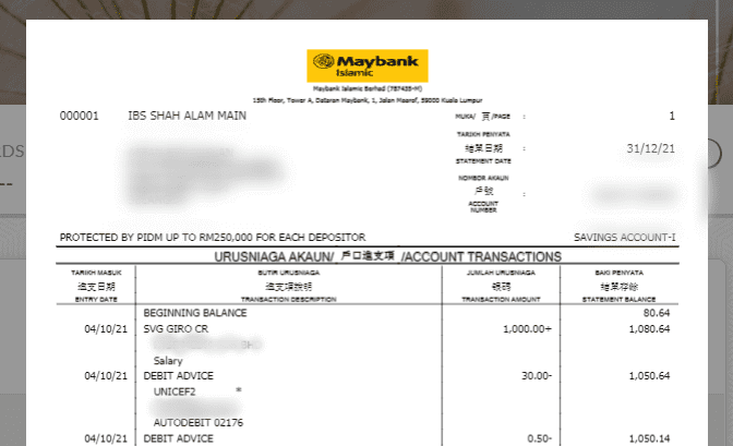 Cara Dapatkan Bank Statement Maybank (Penyata Bank)