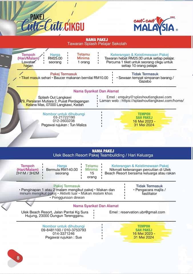 pakej cuti-cuti cikgu 